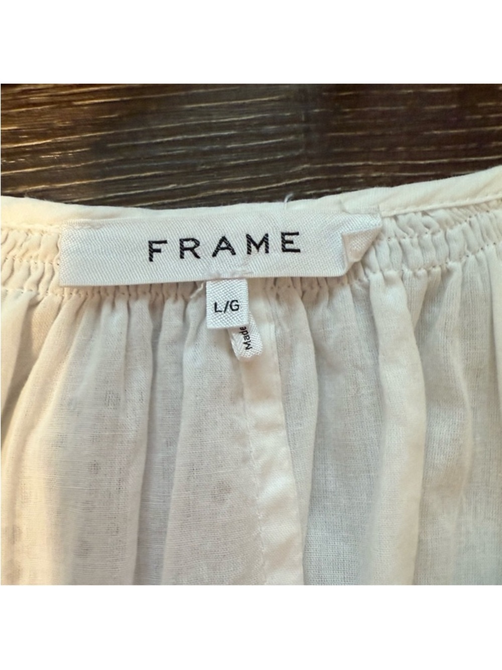FRAME Denim White Eyelet Puff Sleeve Mini Dress Large $465 - Picture 4 of 6